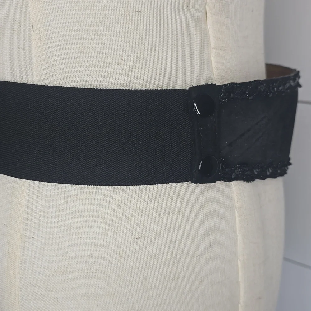 Vintage Geniune Suede Embellished Belt